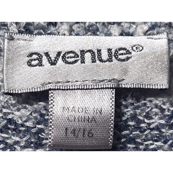 Avenue Striped Knit V-Neck Flared Sleeve Sweater 14/16 - Picture 8 of 9